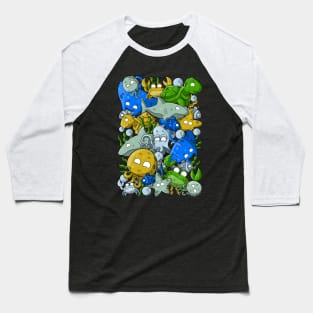 Sea creatures doodles Baseball T-Shirt